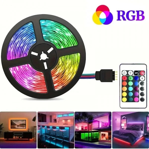 Fita LED RGB 5M com Comando